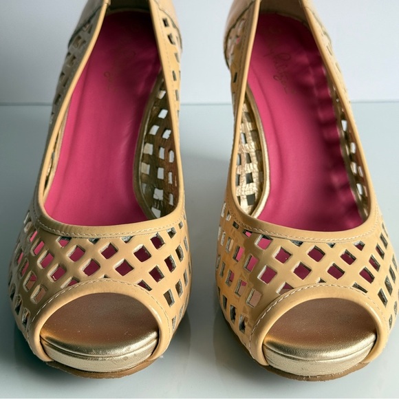 Lilly Pulitzer Resort Wedges Beige Size 8.5 M - Picture 7 of 12